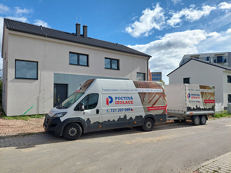 Izolace stropu novostavby rodinného domu v Kladně